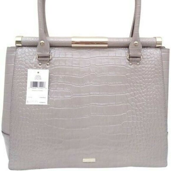 Kate Spade Knightsbridge Constance Large Satchel Tote โ Soft Taupe Croc Embossed - Picture 3 of 12